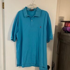 Polo by Ralph Lauren Men's Aqua Polo Shirt